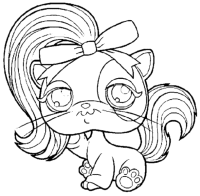 Een kleurplaat van  littlest pet shop